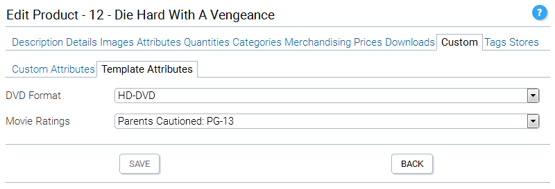 Set custom attribute values