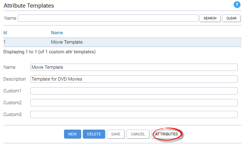 Define Custom Attribute Template