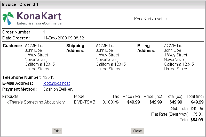 Order Invoice Order Invoice