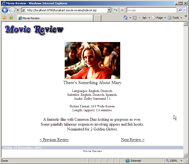 Movie Review Example