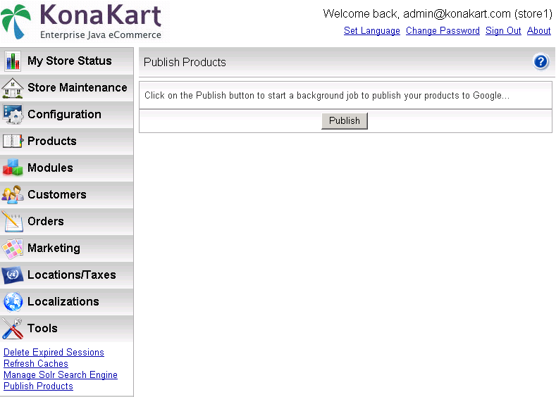 KonaKart Admin Application