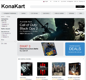 KonaKart screenshot KonaKart screenshot