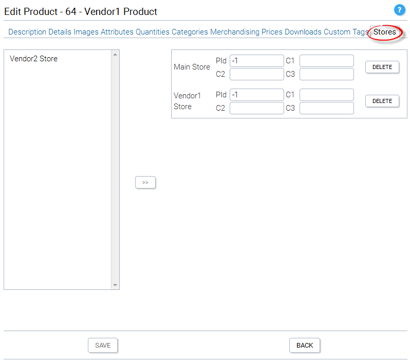 Share vendor products with the Main Store