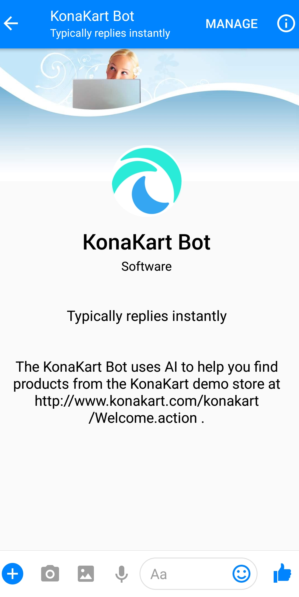 KonaKart Messenger bot